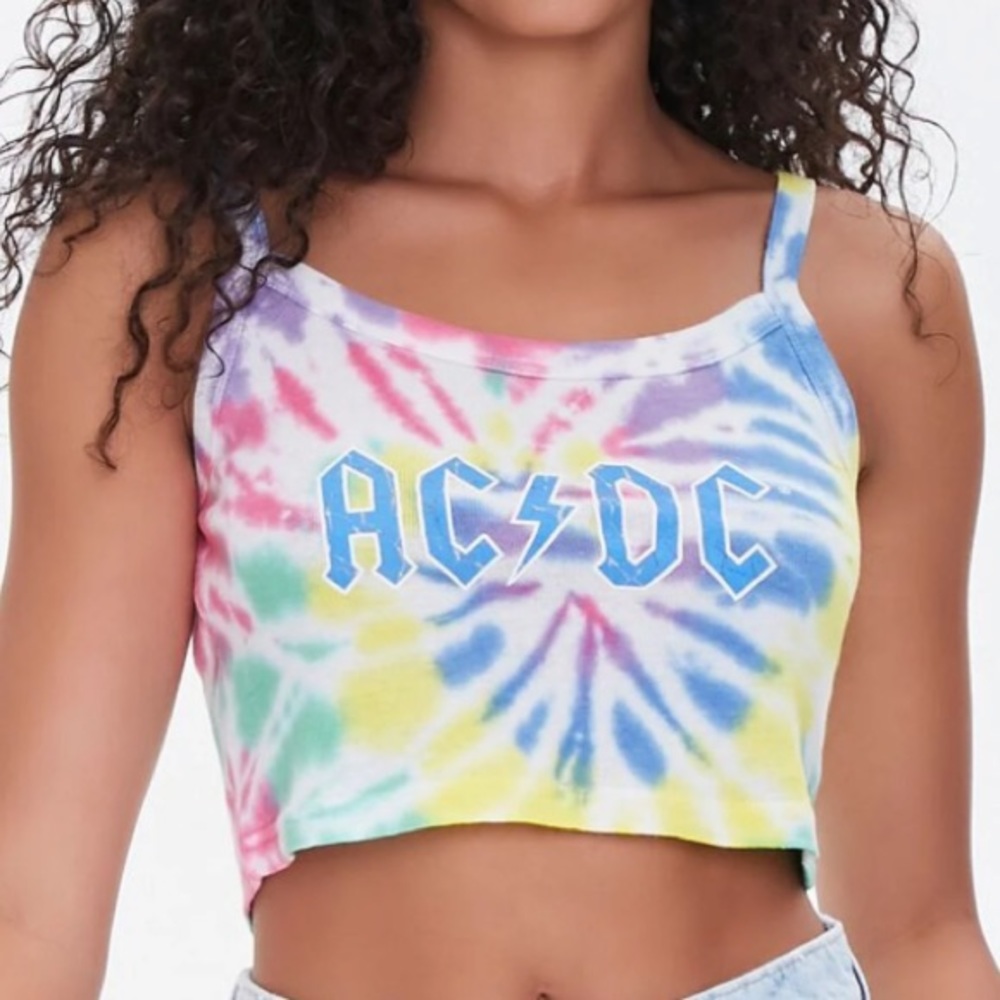Tie-Dye ACDC Cropped Cami